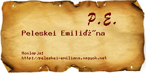 Peleskei Emiliána névjegykártya